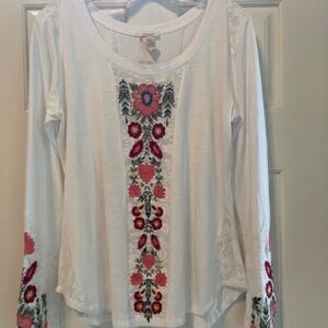 Sundance Embroidered Long Sleeve Tee